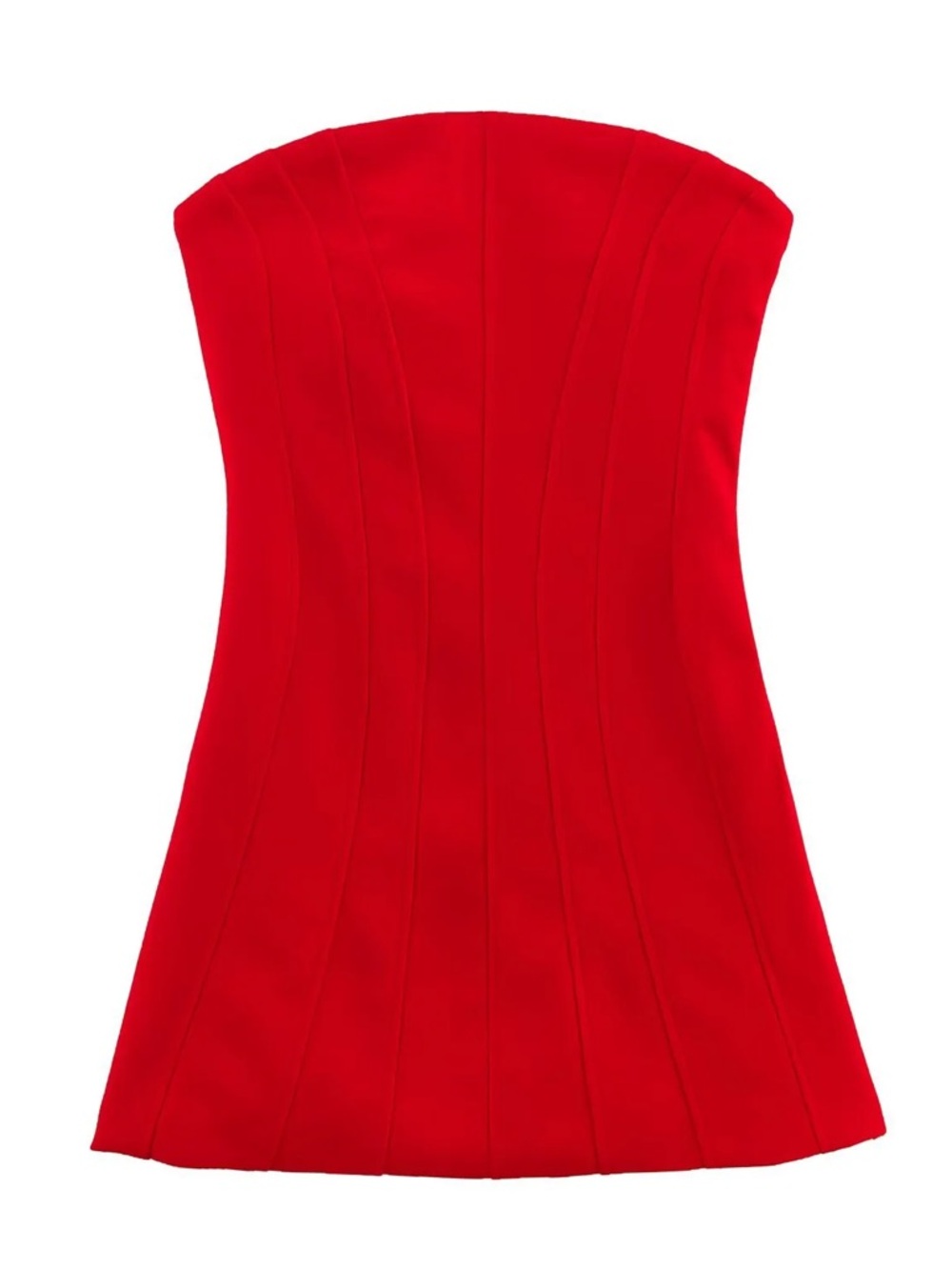 Zara Strapless Red Mini Dress